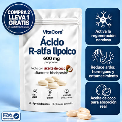 Ácido R-Alfa Lipoico 600 mg – Forma R Pura
