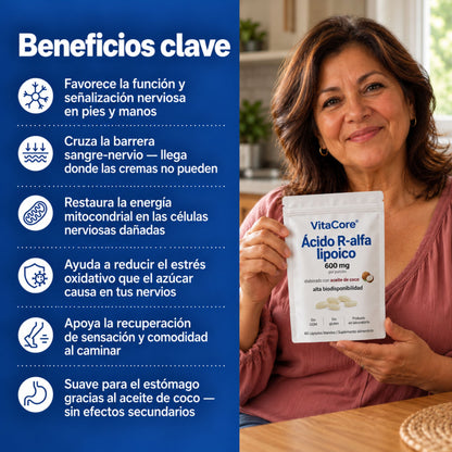 Ácido R-Alfa Lipoico 600 mg – Forma R Pura