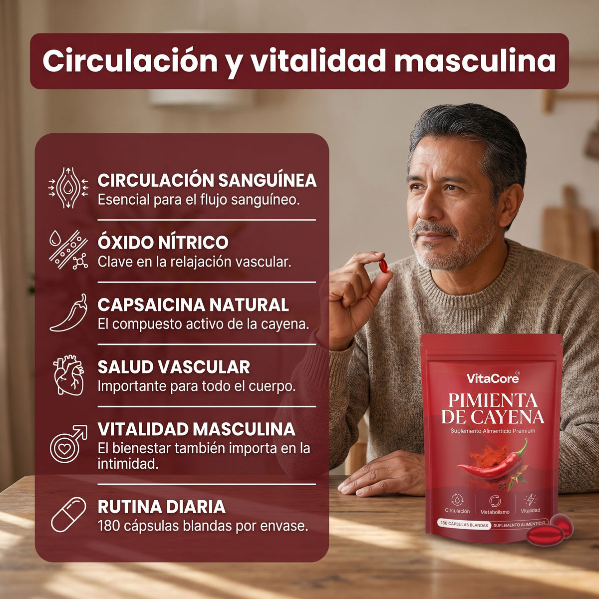 Capsulas Blandas de Pimienta de Cayena Vitacore